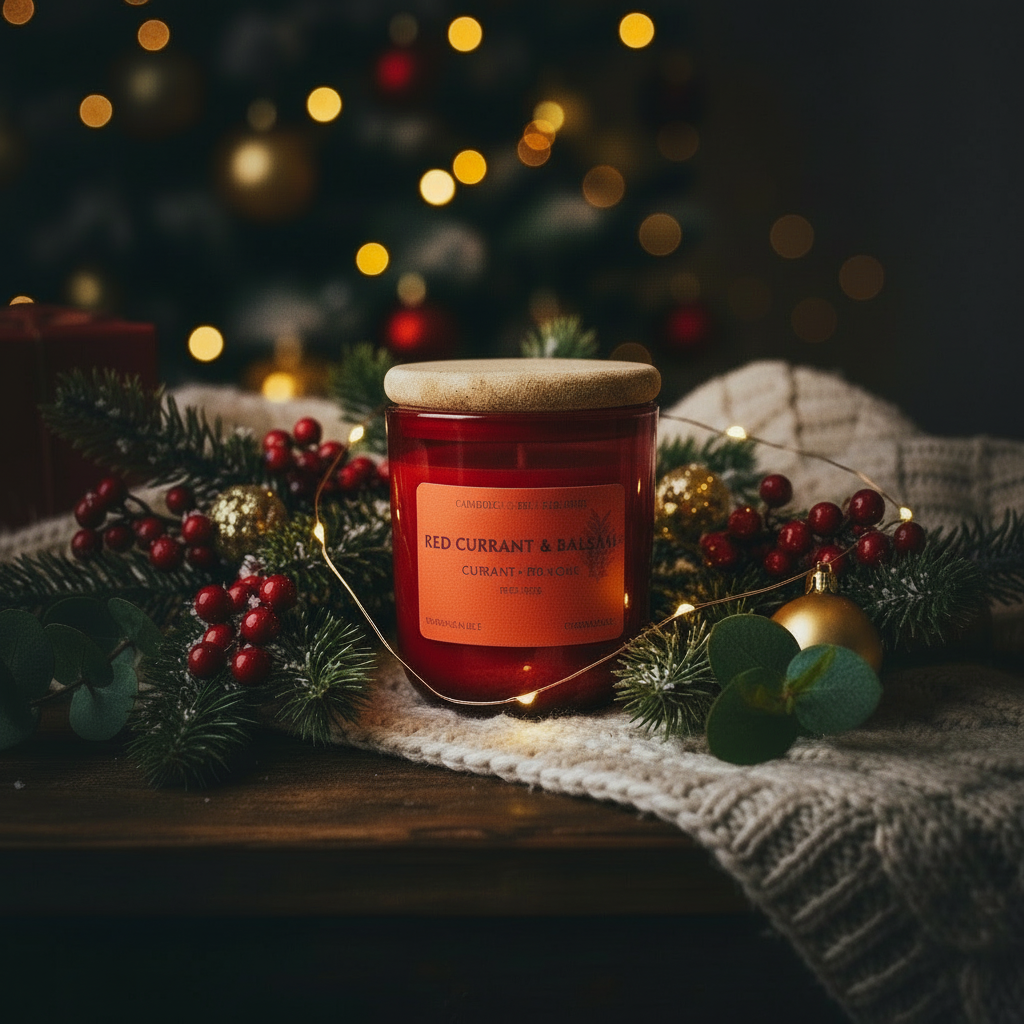 Red Currant & Balsam Soy Wax Candles-Seasonal