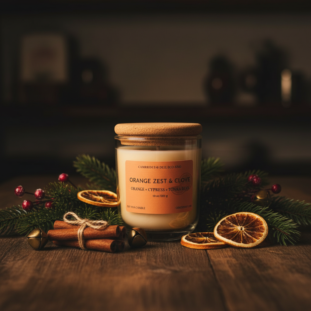 Orange Zest & Clove Soy Wax Candles-Seasonal