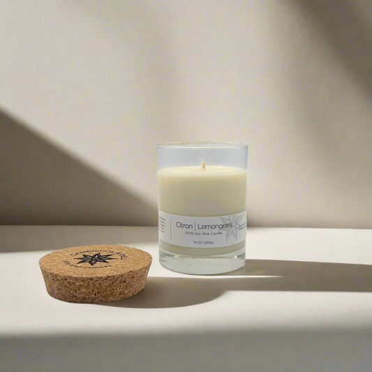 Citron & Lemongrass Tumbler Soy Wax Candle-Seasonal