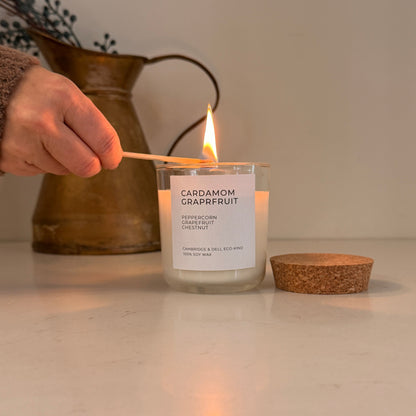 Cardamom Grapefruit Soy Wax Candles
